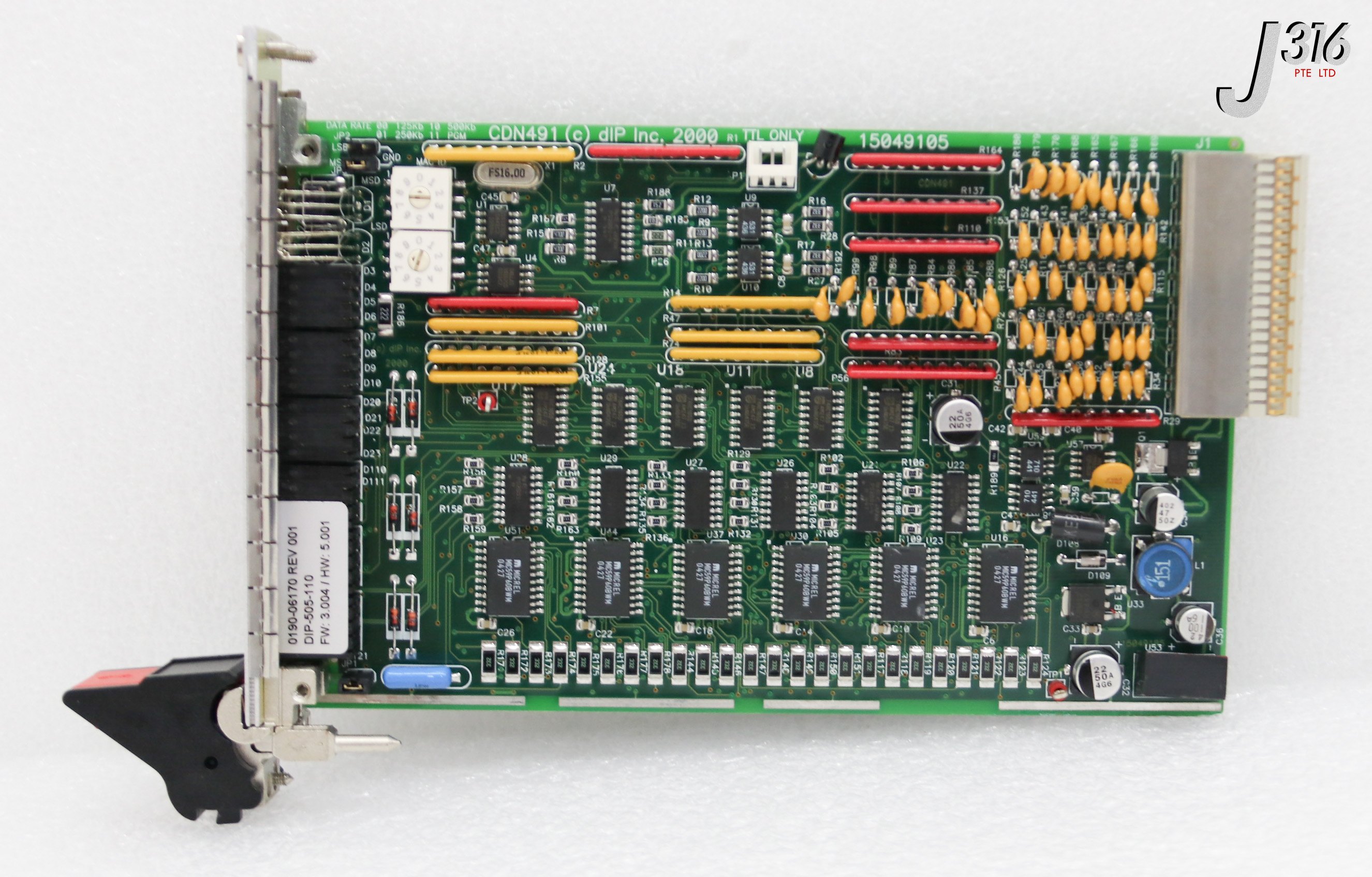 35818 APPLIED MATERIALS PCB, DIP CDN491-AB-1 DEVICENET 48 DIGI 3U